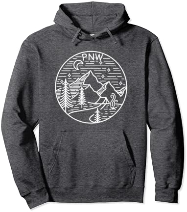 Hoody PNW С качулка Тихоокеанската Северо-Запад на Планината Вашингтон, Орегон
