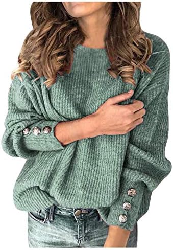 Дамски Пуловери, Модерен Обикновен Пуловер С кръгло деколте, Топъл Пуловер с Дълъг Ръкав, Пуловери, Блузи