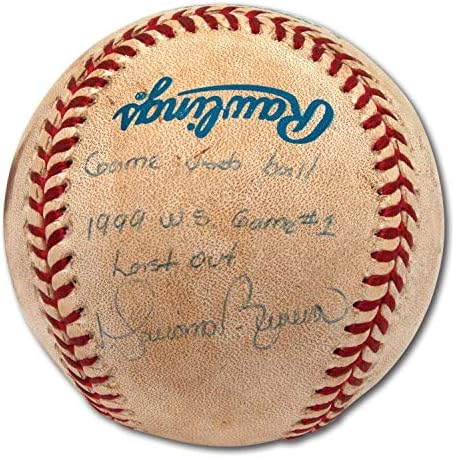Финалната бейзболен мач от Световните серии 1999 г. с автограф на Мариано Ривера PSA DNA - Бейзболни топки С автографи
