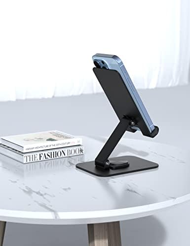 STARVIKY шарнирно окачване сгъваема поставка за телефона на 360 ° - Регулируема метална стойка за телефон и таблет, защита от разклащане и падане, идеален за видео разговори, стрийминг, игри и споделяне на екрана в