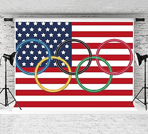 Олимпийските Спортни Фонове, За Снимки на Олимпийските Пръстени Международен Фотофон на Страната с Флага на сащ за Градината Официалното Откриване на Спортни Клу?