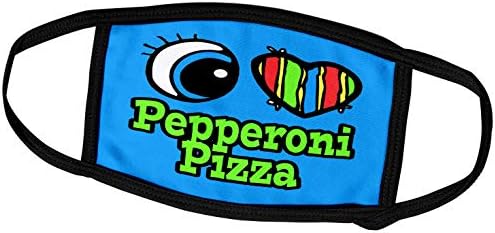 3dRose Bright Eye Сърце Аз обичам пица Пеперони - Обложки за лице (fc_106374_1)