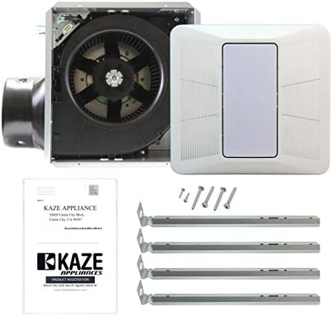 KAZE ТЕХНИКА SEP120L2 | 120 CFM | 0,3 Зони |2700K Led Лампа, Безшумен Вентилатор За вентилация на Банята