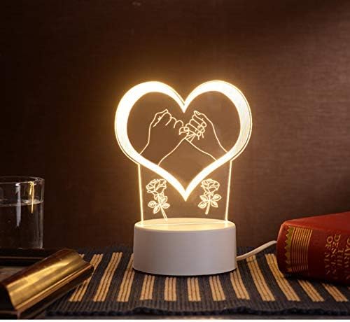 USB Акрилни 3D Нощно Лампа Домашно Открит Пейзаж Декорация на Подаръци