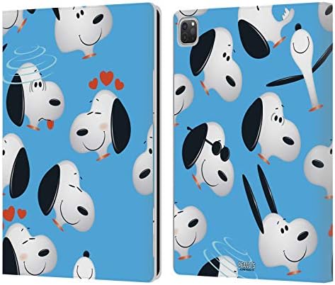 Дизайн на своята практика за главата Официално лицензиран Peanuts Снупи Character Patterns Кожен Калъф-книжка-джобен формат и е Съвместим с Apple iPad Pro 12.9 2020/2021/2022
