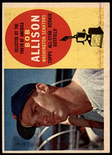 1960 Topps 320 Боб Елисън Вашингтон Сенатърс (Бейзболна картичка) ДОБРИ сенатори