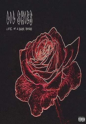 Плакат Mactox Lil Skies Life of a Dark Rose с Размер 12 x 18 инча ролка, Многоцветен