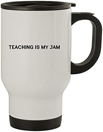 Molandra Products Teaching Is My Jam - Пътна Чаша от Неръждаема Стомана за 14 грама, бяла