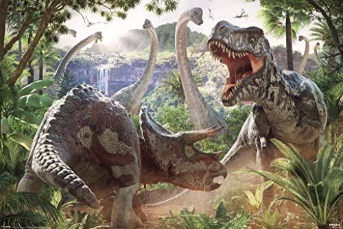 Пирамида на Америка тиранозавър рекс Rex Битката на Динозаврите Стръмен Стенен Декор Арт Принт Плакат 36x24