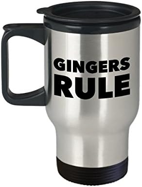 HollyWood & влакното наблизо Gingers Rule Mug Имбирная Кафеена Чаша с Изолация от Неръждаема Стомана за Пътуване с Капак