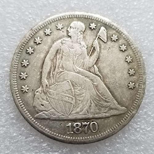 4 Вида години Съединените Щати 1870, 1871, 1872, 1873 Версия на CC седалка с Флага Възпоменателни монети американски Сребърни долара