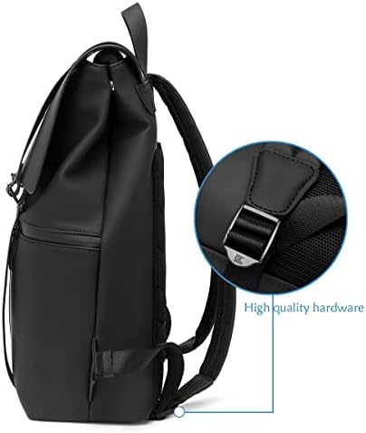 QIMIAOBABY Пътен раница, чанта за лаптоп, модерен случайни раница, негабаритная бизнес работна чанта за компютър, училищна чанта за колеж, унисекс (16 инча, черен, с черно)