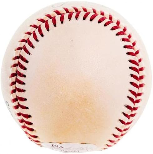 Франк Кросетти С автограф от Официалния представител на бейзбол Гарван, Ню Йорк Янкис 1932-1968 JSA H93881 - Бейзболни топки с автографи
