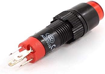 Нов ключ ключ Lon0167 DC 24V SPDT 5-Клеммный с Краткосрочната Червена индикаторна лампа (DC 24 v SPDT 5 -Клеммный - Momentan - rote Anzeigelampe Drucktastenschalter