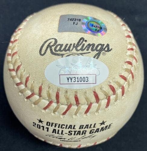 Използвана игра с автограф Клейтона Kershaw 2011 All Star Game MLB Бейзбол Holo JSA LOA - Бейзболни топки с автографи