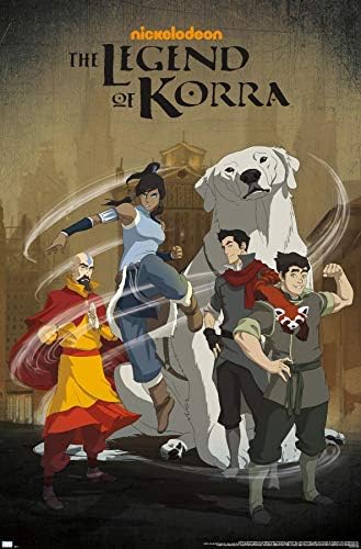 Международен плакат Trends Avatar: The Legend of Korra-Стенен плакат на групата, 22.375 x 34 инча, Версия без рамка