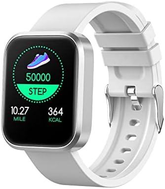Умен часовник ufehgfjh за мъже и жени, Умни часовници с измерване на кръвното налягане, Няколко режима на движение, Снимките с дистанционно управление, 1,3-Инчов Полноэкранные фитнес часовници за Android и iOS (сребрист)