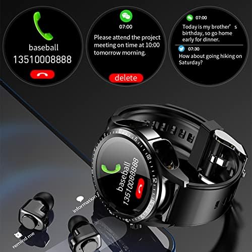 Смарт часовници symoid със слушалки, Кръгли фитнес часовник, 1,28-цолови Bluetooth-часовник с шагомером, калории, монитор сън, пульсометром на Кръвното налягане за iOS и Android