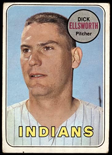 1969 Topps 605 Дик Эллсворт Кливланд Индианс (Бейзболна картичка) ЧЕСТНО индианците