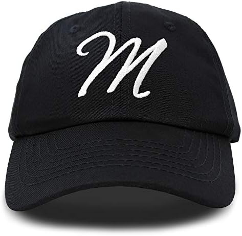 DALIX Началната Шапка С Буквата M Дамски бейзболна шапка С Монограм, на Бродирани Курсив