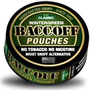 BaccOff, Класически Пакетчета Wintergreen Без тютюн Премиум-клас, Заместник емфие без никотин (10 кутии)