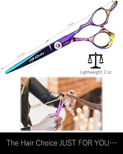 Ножици за подстригване ДЖОН, професионални фризьорски ножици за коса, 6,5 инча за дясната ръка