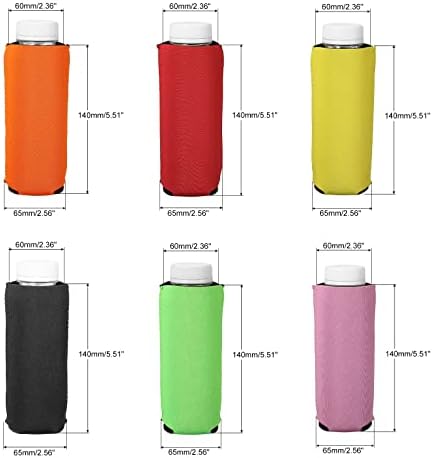 Ръкави-охладители за консерви MECCANIXITY, Изолирани Сгъваеми Неопренови Калъфи за тънки кутии-бутилки с капацитет от 12 унции, Опаковка от 6 цвята