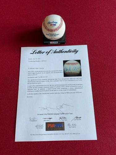 Ханк Аарон, с автограф (1-ви час 4-23-54) (Пълно писмо JSA) Бейзбол (Рядкост) - Бейзболни топки с автографи