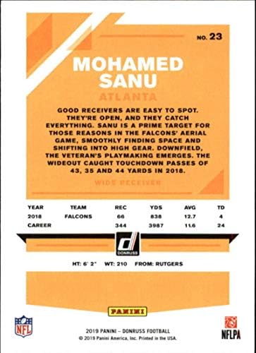 2019 Donruss Football 23 Мохамед Реда на Атланта Фэлконс Официалната Търговска картичка NFL от Панини America