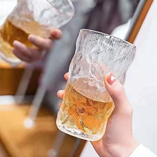 Комплект стъклени чаши FaYang high ball купа от 6 теми на 12 унции - чаши с татуировка - идеален за семейства, барове-ресторанти и партита За използване в бокалах за бира, вода, сокове, коктейли, вино за уиски.