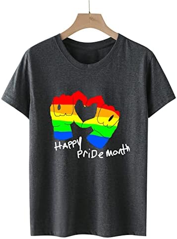 BADHUB Унисекс Тениска С Къс Ръкав, Честване на Афроамериканского Ден на Свободата Тениска Щастлив Месец Гордост Графични Тениски Риза