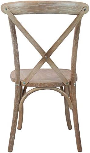 Стол Flash Furniture с Х-образен гръб от тъмно коряганого дърво в 2-те опаковки сив цвят.