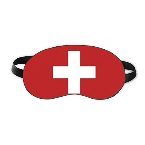 Швейцария Национален Флаг Европейска Държава Sleep Eye Shield Мека Нощна Превръзка На Очите Козирка