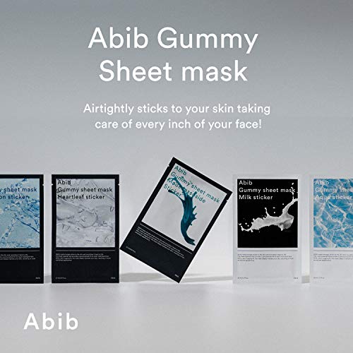 Abib] Залепваща маска-лист със стикер във формата на сърце 27 мл (10шт)