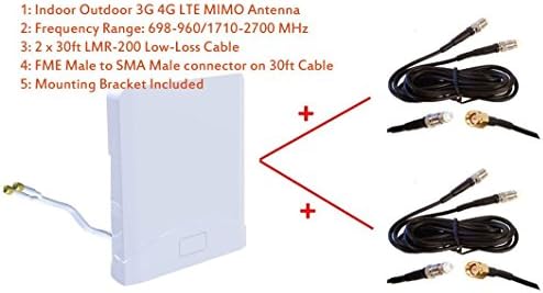 3G и 4G LTE Вътрешна Външна Широколентова Антена MIMO за Рутер Netgear Orbi LBR20 AC2200 4G LTE