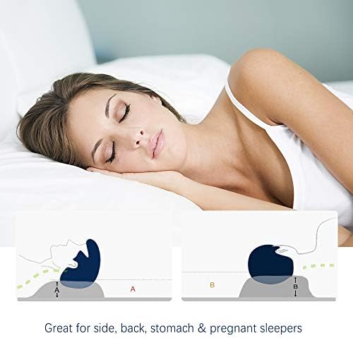Комплект спално бельо Възглавници EMME от 2 парчета с Копринена Маска Премиум-клас, Регулируема Възглавница за сън, за дома и хотела, за сън на ребрата и гърба