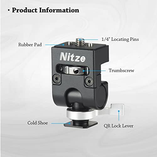 Определяне на областта на монитора Nitze (бърза смяна на студено башмака на прибиращи инсталационните пина 1/4 инча), държач за низкопрофильного монитор с възможност за завъртане и наклон - N54-G1