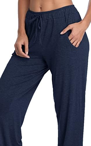 Дамски панталони за Йога Jorlyen, Дълги Удобни Панталони на експозиции от Модала, Преки Свободни Панталони за Йога, Спорт с Джобове