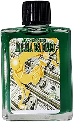 Масло за духовно помазване Магическо пространство -(Jala Jala Del Dinero Aceite) Масло за привличане на пари - Заклинание финансов успех - Увеличете Богатство и просперитет в живота Си - 0,5 течни унции (1 опаковка)