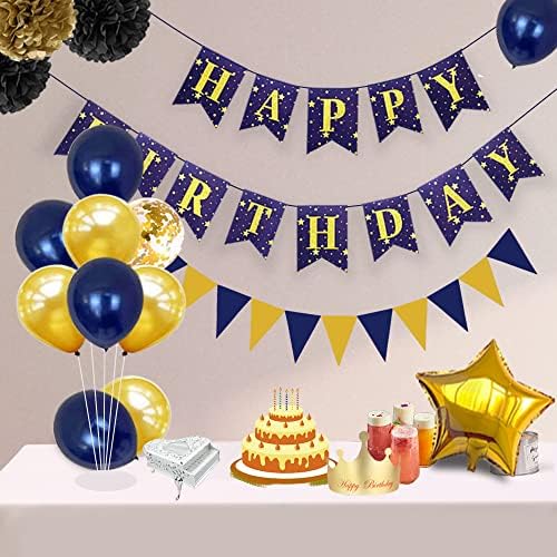 Украса за парти в чест на 29-ти рожден ден yujiaonly - Златни Банер честит Рожден Ден, балони с 29-ти номер, Колан честит рожден Ден, Латексови балони и конфети, Идеални за па