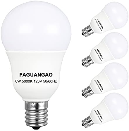 Led лампи FAGUANGAO E17 с междинна база G14, което е равно на 6 W 60 W, Дневна светлина 5000 ДО 600ЛМ, електрически Крушки-глобуси за монтаж на таван, вентилатор, Осветление, Полилеи, Без регулиране на яркостта, Опаковки