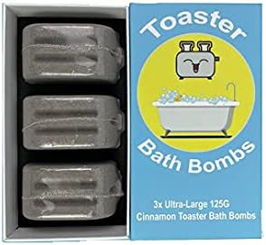 Тостер-Бомбочка За Вана | Забавна Новост, Подаръчен Комплект за Баня от 3-те Огромни 125 грама Бомбочек за Баня за Мъже и Жени