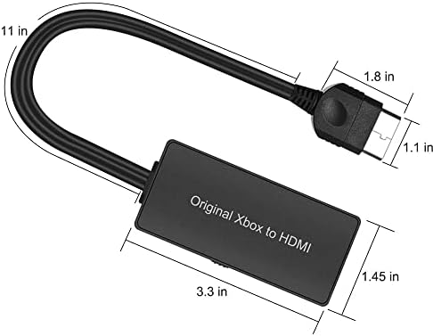 AiNinXun HD 1080P HDMI Адаптер за конзолата Xbox HDMI Кабел Plug и Play HDTV Конвертор за конзолата Xbox Стабилен Аудио Видео HDMI Адаптер за всички разрешения на Xbox конзола с 1,5 м, HDMI кабел