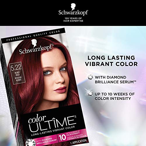 Крем за постоянен боядисване на коса Schwarzkopf Color Ultime, 5,22 рубинено-червен цвят
