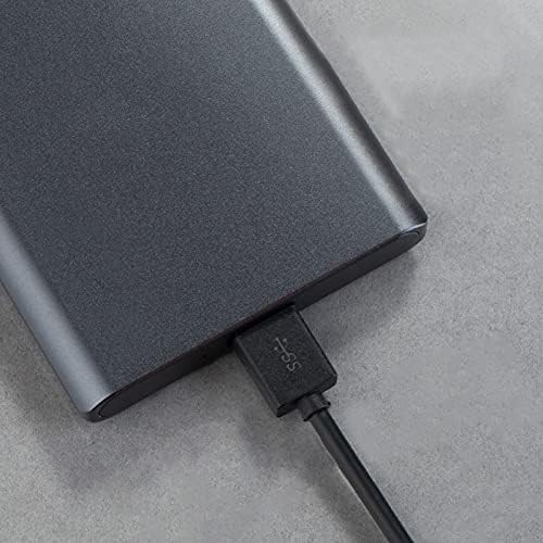 Кабел за твърд диск, Стабилна линия адаптер, Plug Play PVC USB 3.0 за Micro B, Съвместима с Samsung Note Black 20 см