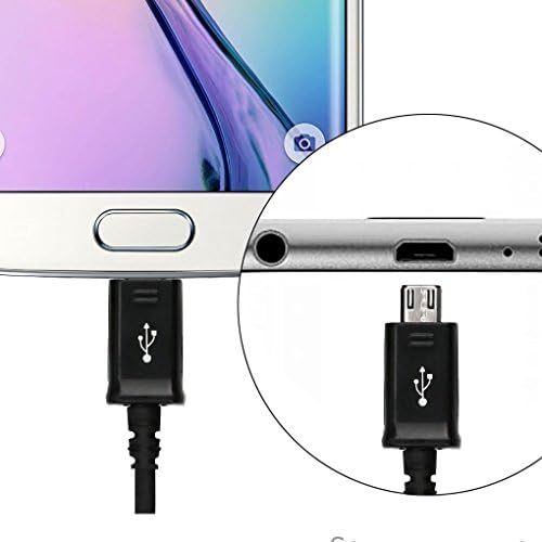 Кабел iBarbe Micro USB Кабел за зареждане от 6 фута, Зарядно устройство Android USB и кабел за синхронизация за Samsung Galaxy S7 Edge /S7/ S6 / S4 / S3, Note 5/4/3 за Samsung, Huawei и повече (1 опаковка бял цвят 6
