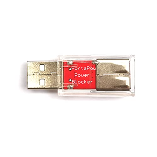 Блокиращите хранене PortaPow USB - Спира зареждане, позволява трансфер на данни (двойна опаковка)