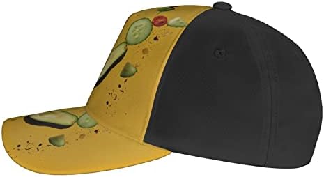 Бейзболна шапка с принтом на различни зеленчуци, с Регулируема Шапка за татко, Подходящ за бягане във всяко време и активния отдих Черна