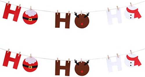 BESTOYARD 2 бр. Коледен Банер Филцови Венец с Букви за Зимна Почивка на Коледно Парти Врата Манто Декорация на Стената Коледен Декор