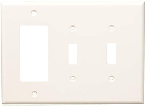 Комбинирана Стенни панела Leviton PJ226-W с 3 свещи, 2 ключове, 1-Decora/GFCI, Среден размер, Бяла, 10 бр. в опаковка